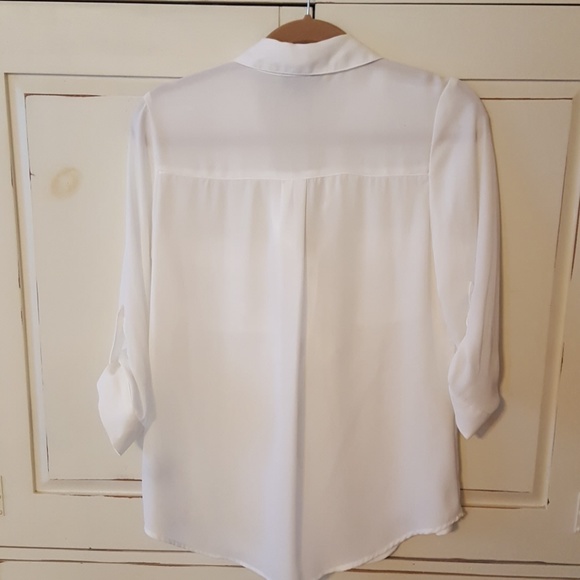 Women's white sheer blouse - Picture 2 of 4